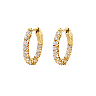 Bianc Halo Earrings Small- Gold | Mocha Australia