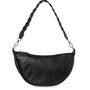 Mocha Catalina Leather Crossbody Bag - Black
