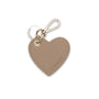 Mocha Penelope Heart Key Ring - Taupe