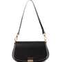 Mocha Daisy Crossbody Bag with Chain - Black