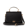 Mocha Daisy Top Handle Crossbody Bag - Black