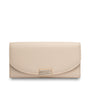 Mocha Daisy Long Wallet - Cream