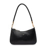 Mocha Lucy Woven Crossbody Bag - Black