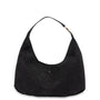 Mocha June Suede Hobo Bag - Black