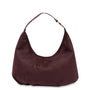 Mocha June Suede Hobo Bag - Burgundy