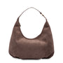 Mocha June Suede Hobo Bag - Taupe