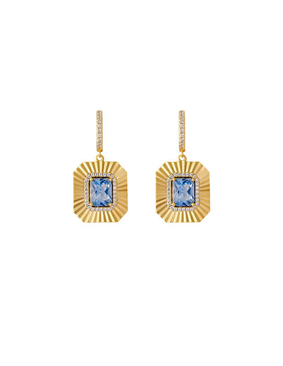 Zahar Pippa Earrings- Blue/Gold | Mocha Australia