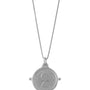 Von Treskow Fine Box Chain Necklace w/ Compass Frame Threepence - Silver