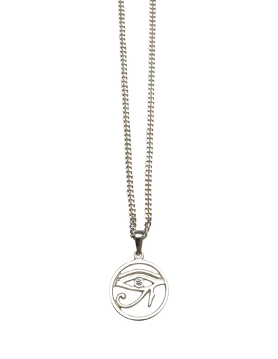 Von Treskow Fine Curb Chain Necklace w/ Eye Of Horus | Mocha Australia