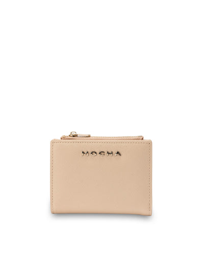 Mocha Kristin Mini Leather Wallet - Cream | Mocha Australia