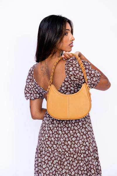 Mocha Lidia Leather Shoulder Bag- Tan | Mocha Australia