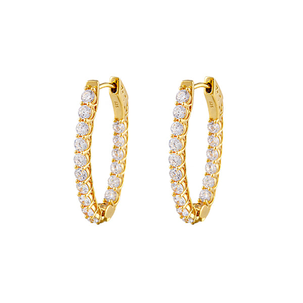 Bianc Halo Earrings Large- Gold | Mocha Australia