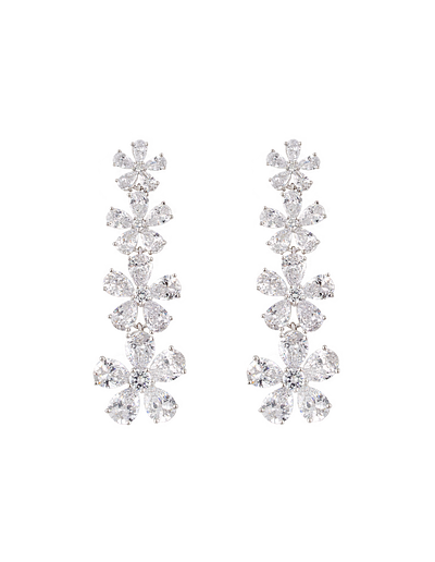 Bianc Atom Earrings w/ Rhodium - Silver | Mocha Australia