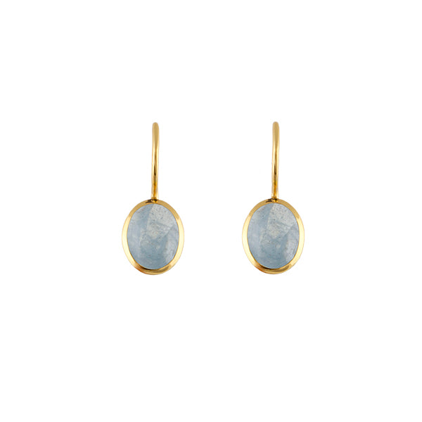 Bianc Glaze Earrings Blue - Gold