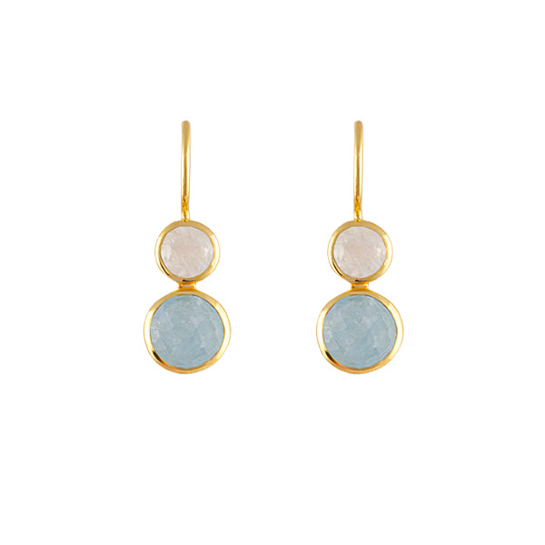 Bianc Prism Earrings Blue - Gold | Mocha Australia