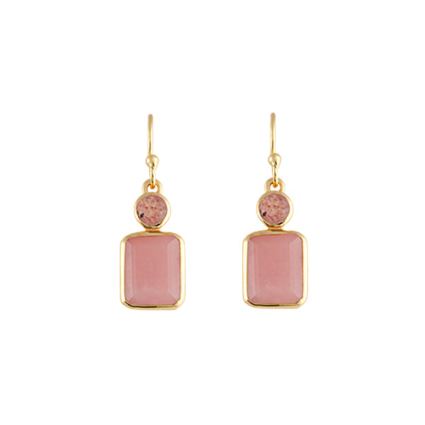 Bianc Rosie Earrings Pink - Gold