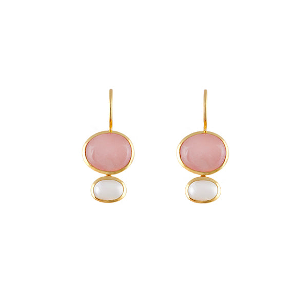 Bianc Cubism Earrings Pink - Gold