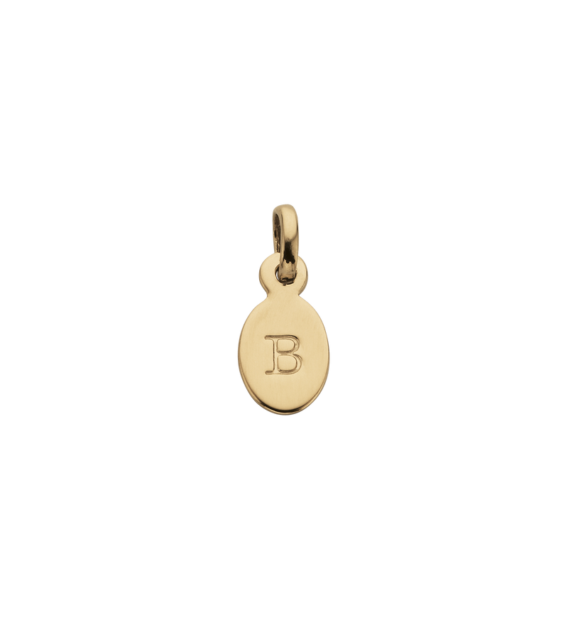 Kirstin Ash Initial Charm w/ 18K Gold Vermeil - B | Mocha Australia