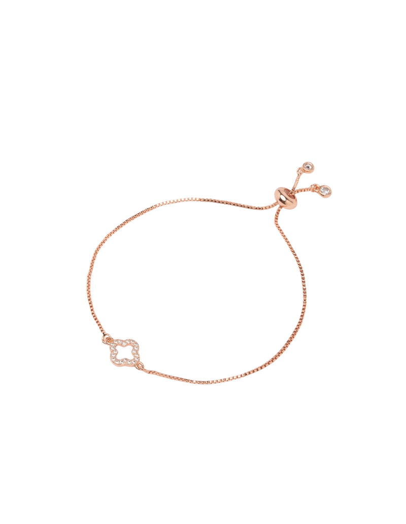 Mocha Clover Bracelet - Rose Gold