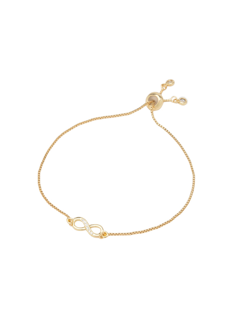 Mocha Mini Infinity Bracelet - Gold