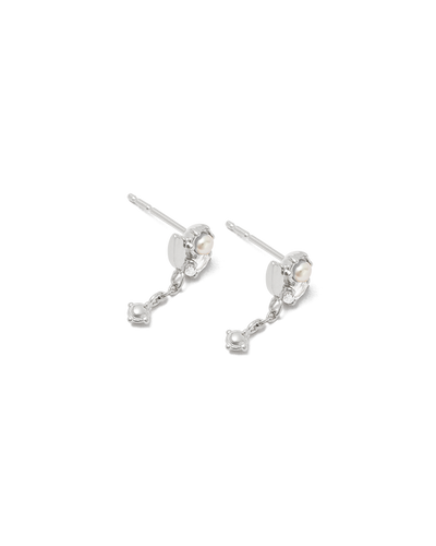 Kirstin Ash Slice Cluster Chain Studs - Silver | Mocha Australia