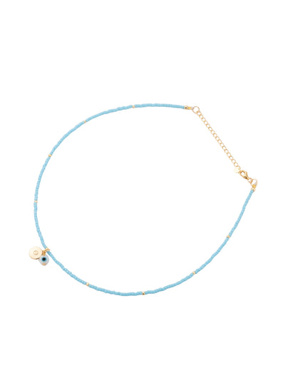 Mocha Reborn Mykonos Evil Eye Necklace - Blue | Mocha Australia