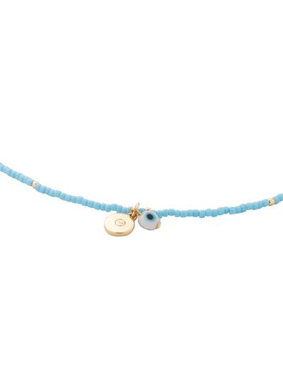 Mocha Reborn Mykonos Evil Eye Necklace - Blue | Mocha Australia