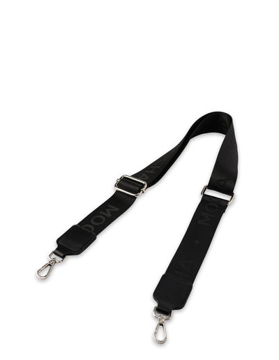 Mocha Logo Webbing Strap - Black/Silver | Mocha Australia