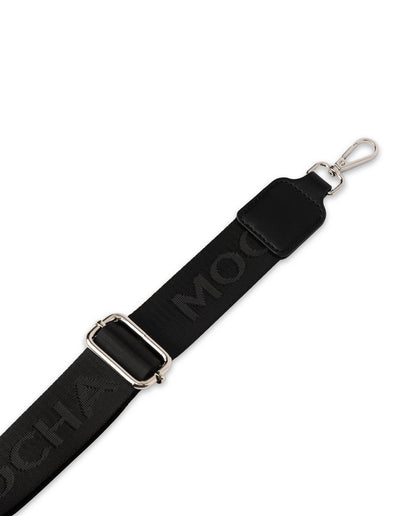 Mocha Logo Webbing Strap - Black/Silver | Mocha Australia