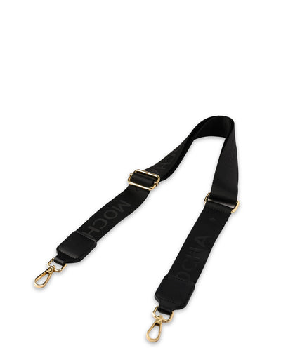 Mocha Logo Webbing Strap- Black/ Gold | Mocha Australia