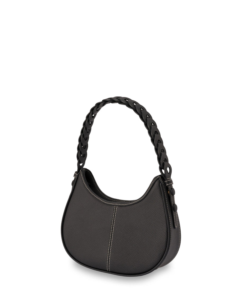 Mocha Lidia Leather Shoulder Bag- Black | Mocha Australia