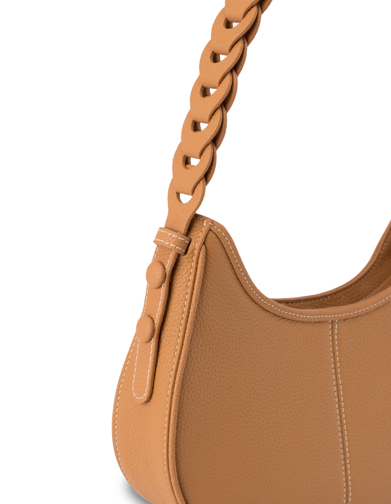 Mocha Lidia Leather Shoulder Bag- Tan | Mocha Australia