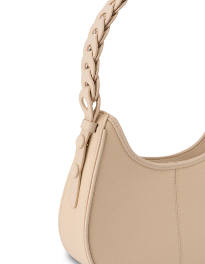 Mocha Lidia Leather Shoulder Bag- Cream | Mocha Australia