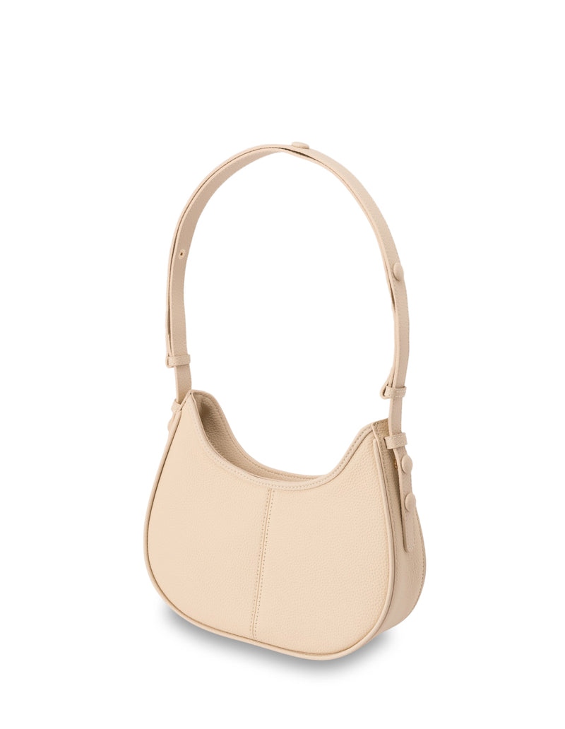 Mocha Lidia Leather Shoulder Bag- Cream | Mocha Australia