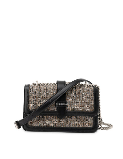 Mocha Missy Jacquard Crossbody Bag - Black | Mocha Australia