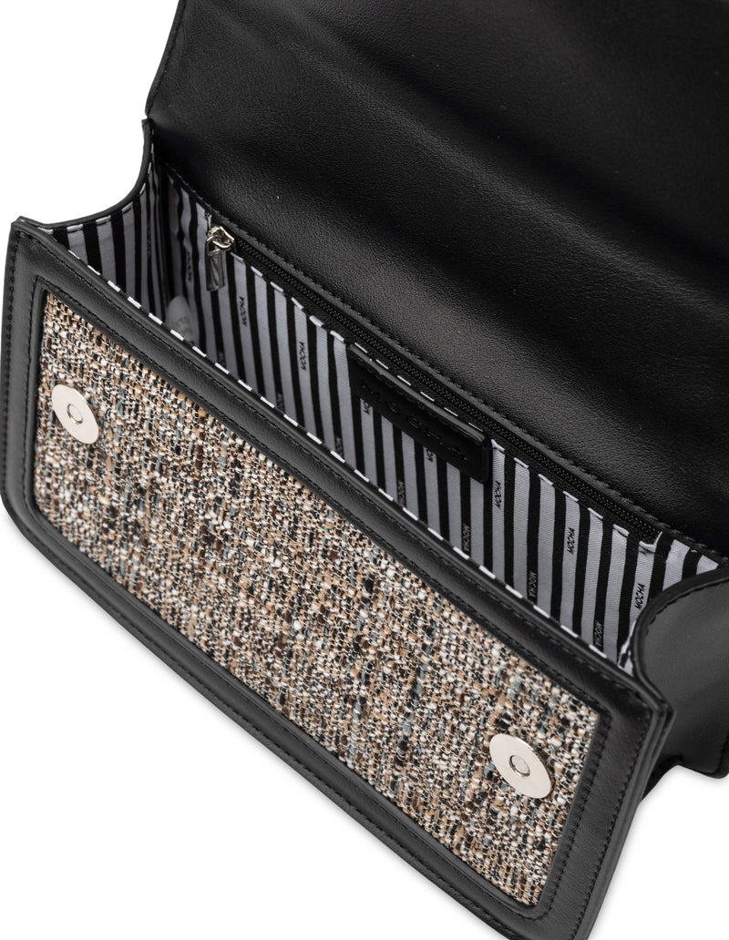 Mocha Missy Jacquard Crossbody Bag - Black | Mocha Australia