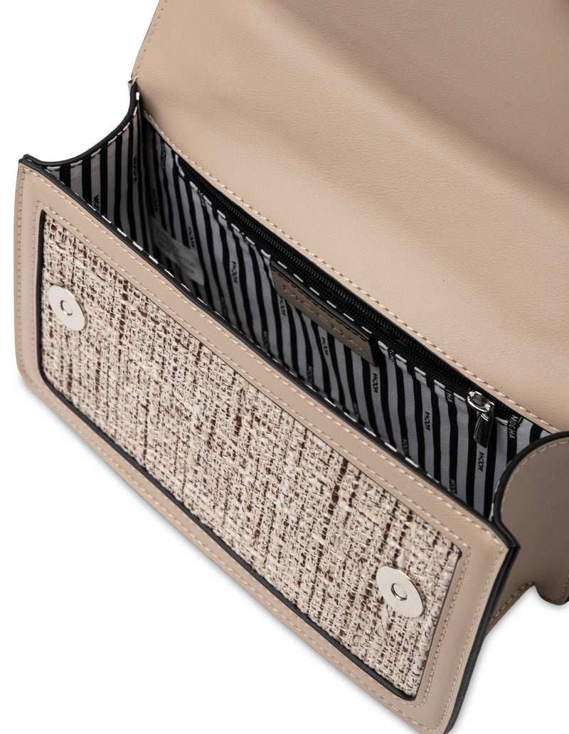 Mocha Missy Jacquard Crossbody Bag - Beige | Mocha Australia