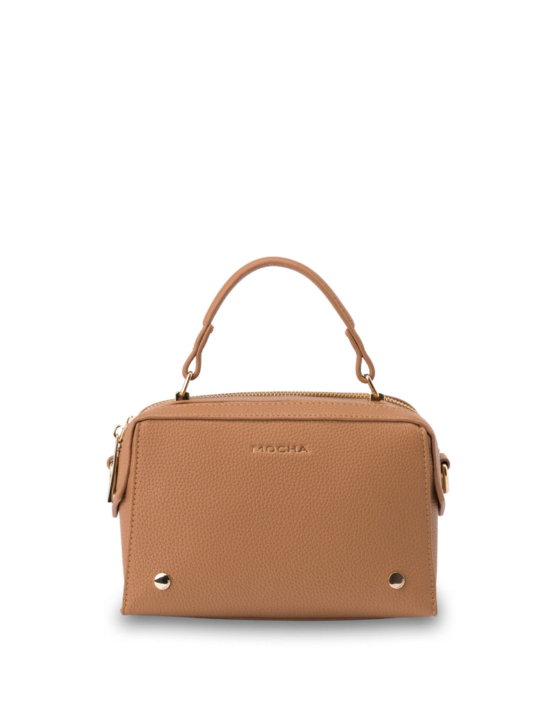 Mocha Sienna Stud Boxy Crossbody - Tan | Mocha Australia