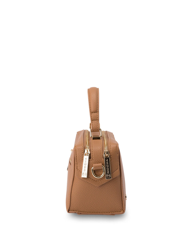 Mocha Sienna Stud Boxy Crossbody - Tan | Mocha Australia