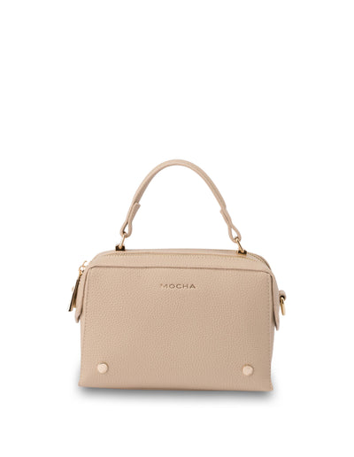 Mocha Sienna Stud Boxy Crossbody - Beige | Mocha Australia