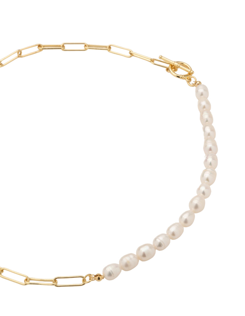 Mocha Saskia Pearl Necklace- Gold | Mocha Australia