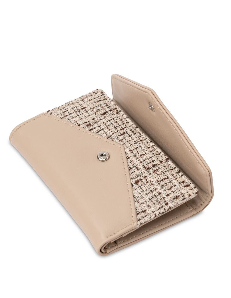 Mocha Missy Jacquard Wallet- Beige | Mocha Australia