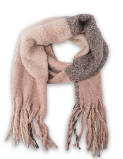 Mocha Big Block Scarf - Dusty Pink | Mocha Australia