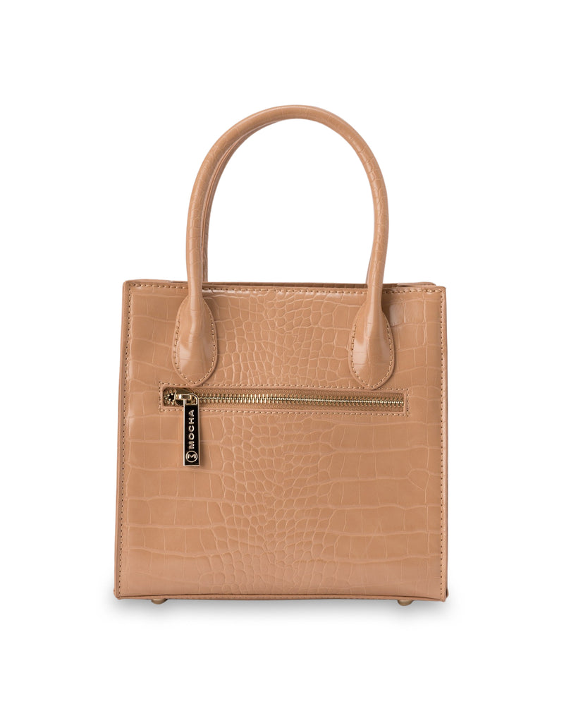 Mocha Go To Croc Small Tote- Taupe | Mocha Australia