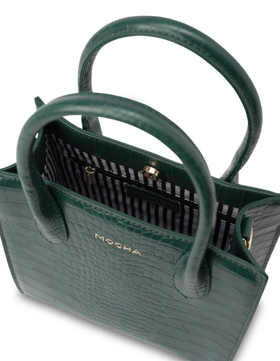 Mocha Go To Croc Small Tote- Green | Mocha Australia