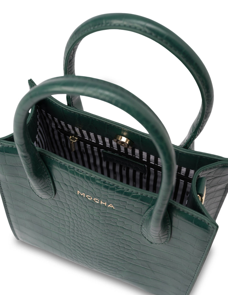 Mocha Go To Croc Small Tote- Green | Mocha Australia