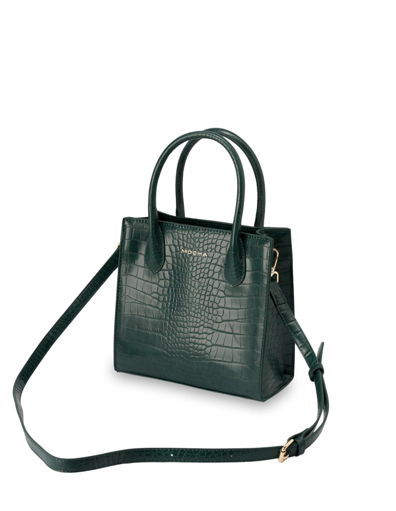 Mocha Go To Croc Small Tote- Green | Mocha Australia