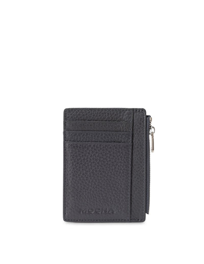 Mocha Mia Leather Coin Card Holder- Blue | Mocha Australia