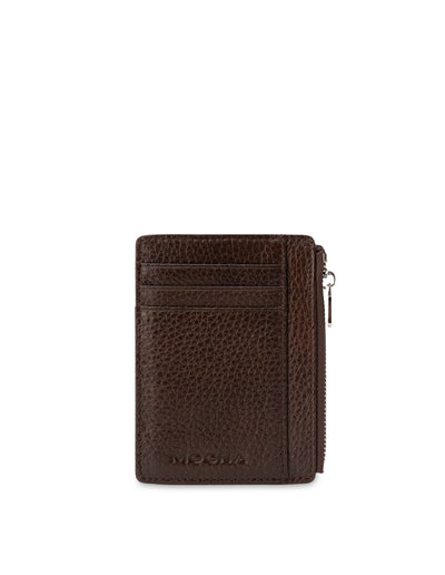 Mocha Mia Leather Coin Card Holder- Chocolate | Mocha Australia
