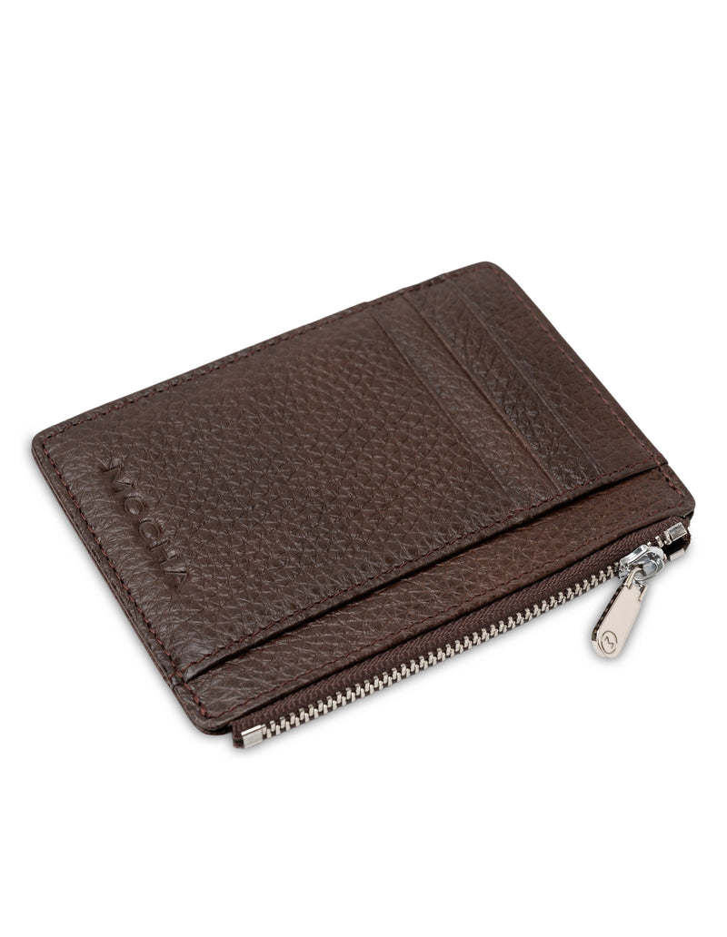 Mocha Mia Leather Coin Card Holder- Chocolate | Mocha Australia
